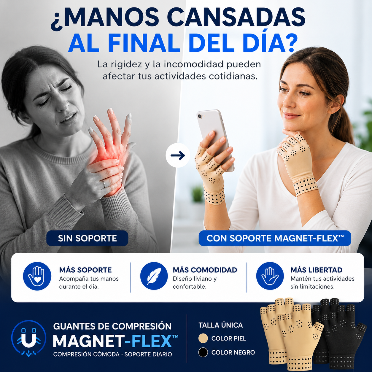 🧤MAGNET-FLEX™ | GUANTES DE COMPRESIÓN TERAPÉUTICOS