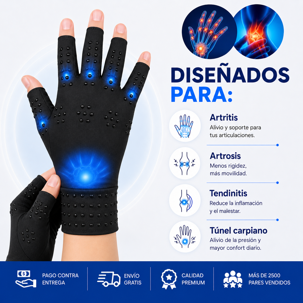 🧤MAGNET-FLEX™ | GUANTES DE COMPRESIÓN TERAPÉUTICOS