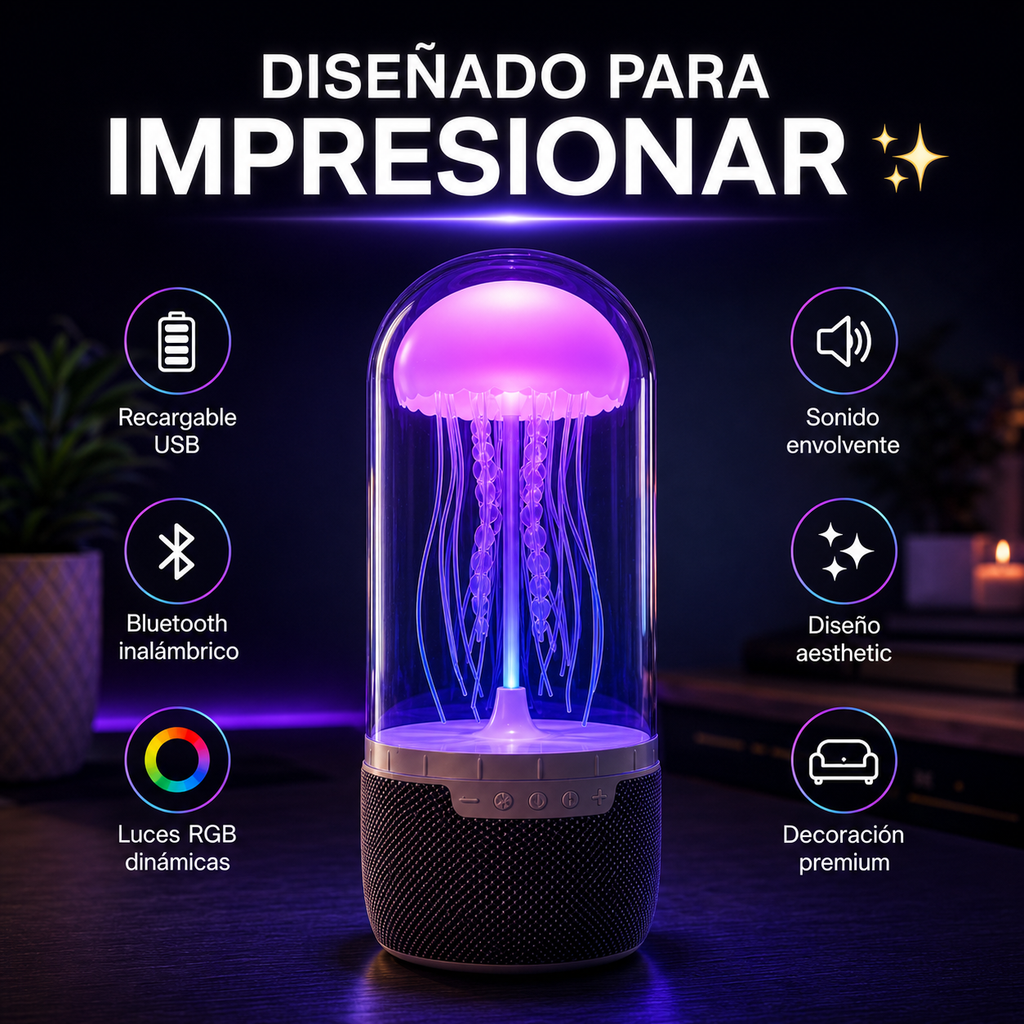 MedusaGlow™ | Parlante Lámpara RGB