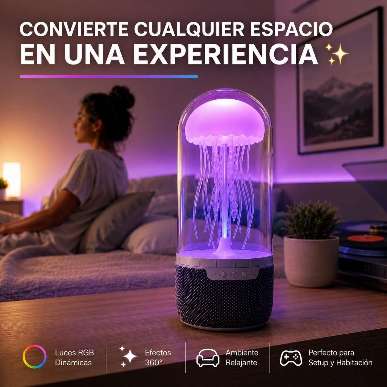 MedusaGlow™ | Parlante Lámpara RGB