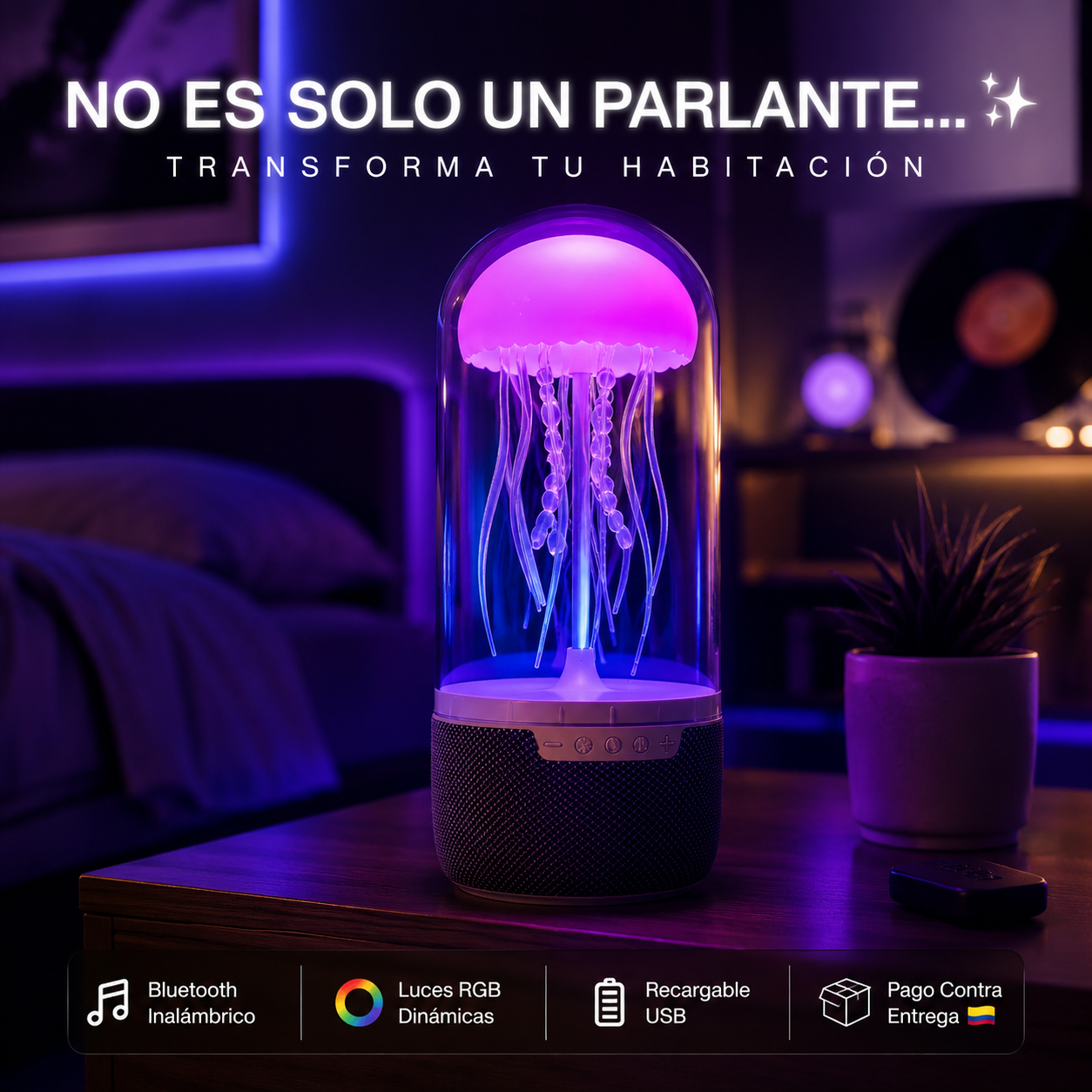 MedusaGlow™ | Parlante Lámpara RGB